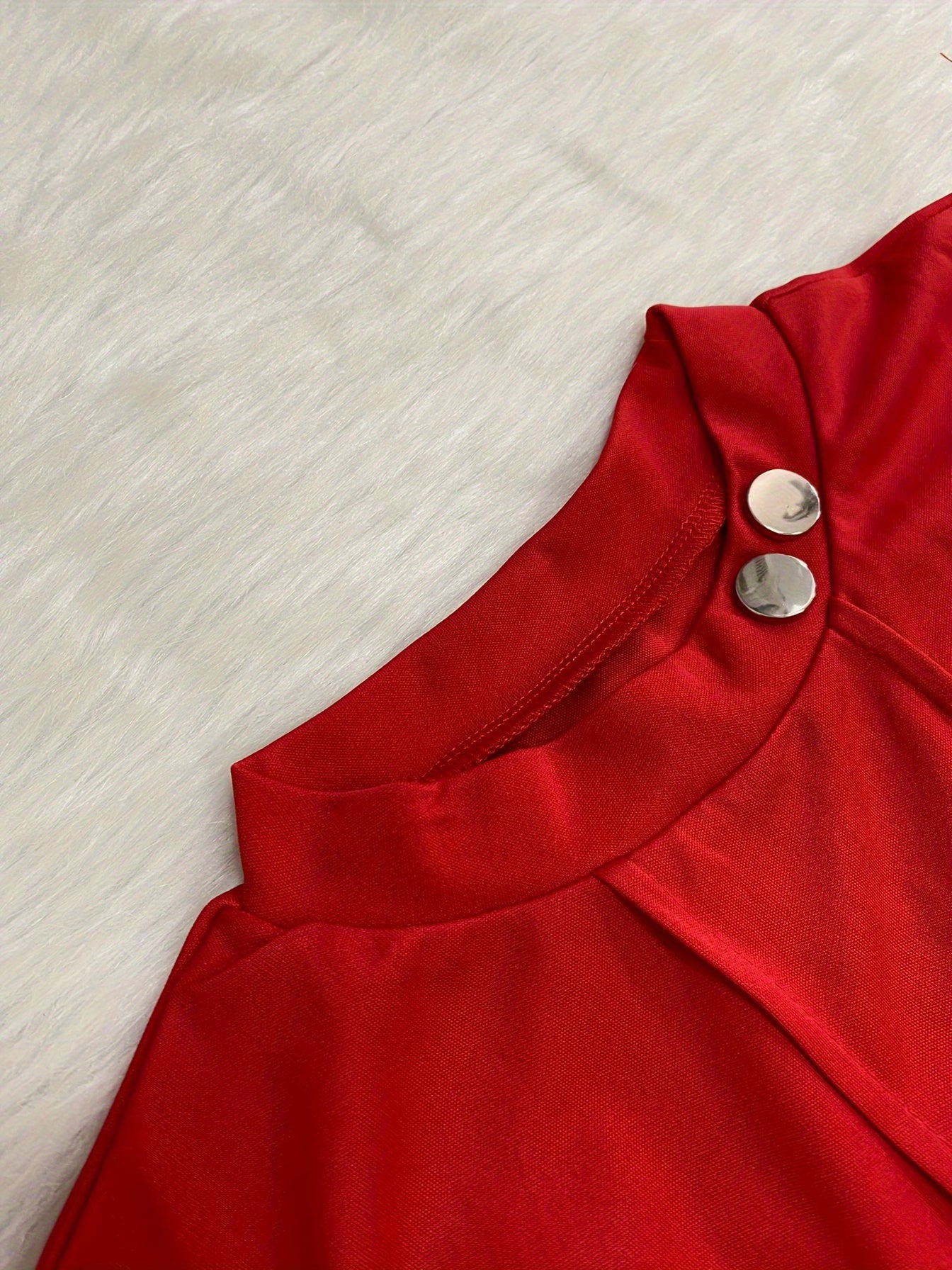 2pcs Elegant Sleeveless Summer Outfit Set - Women's Polyester Crew Neck Shorts Skirt - Solid Color, 95% Polyester 5% Elastane, All-Season Knit Fabric