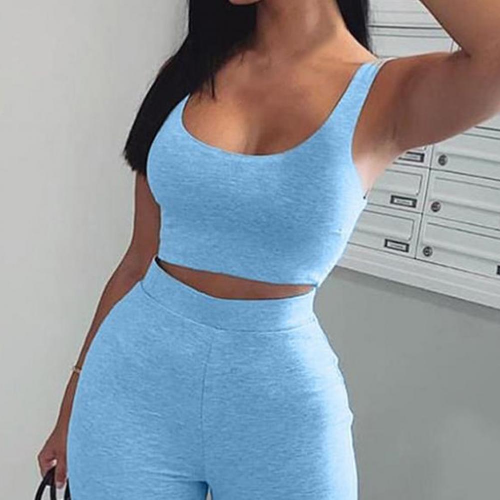 Women Tracksuit Sexy Sling Navel Exposed Tube Top Flared Legs Pant 2 Piece Set Elastic Waist Sleeveless Crop Tops костюм женский