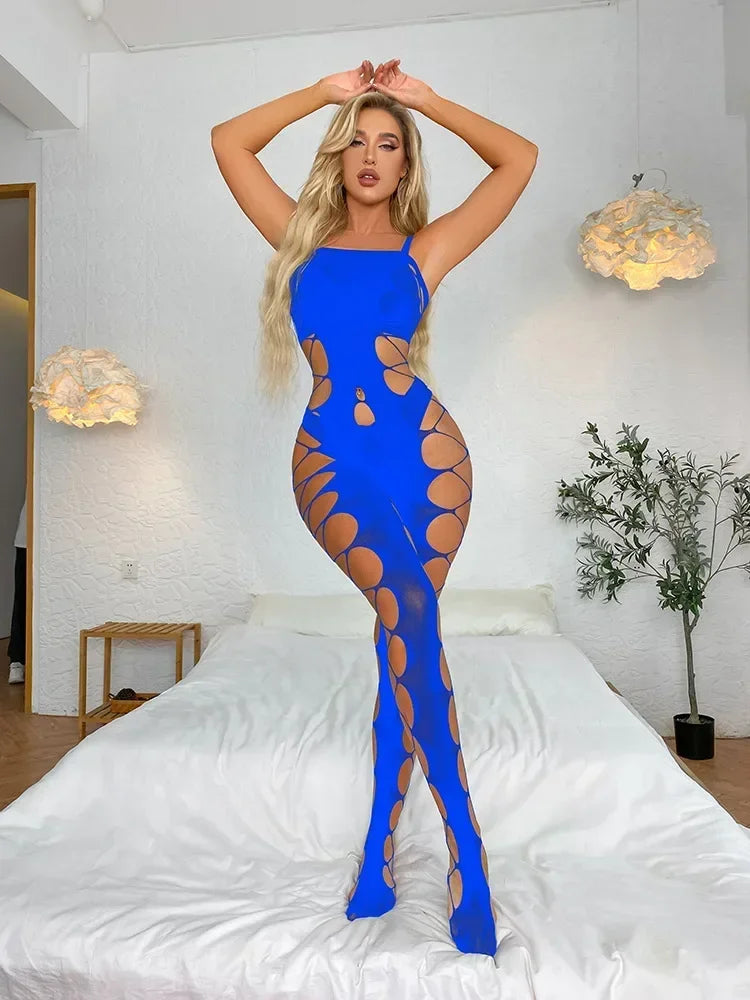 Bodysuit Women Transparent Bodysuits Sexy Lingerie Sleepwear Mesh Floral See-through Catsuit Black Erotic Sexy Costume