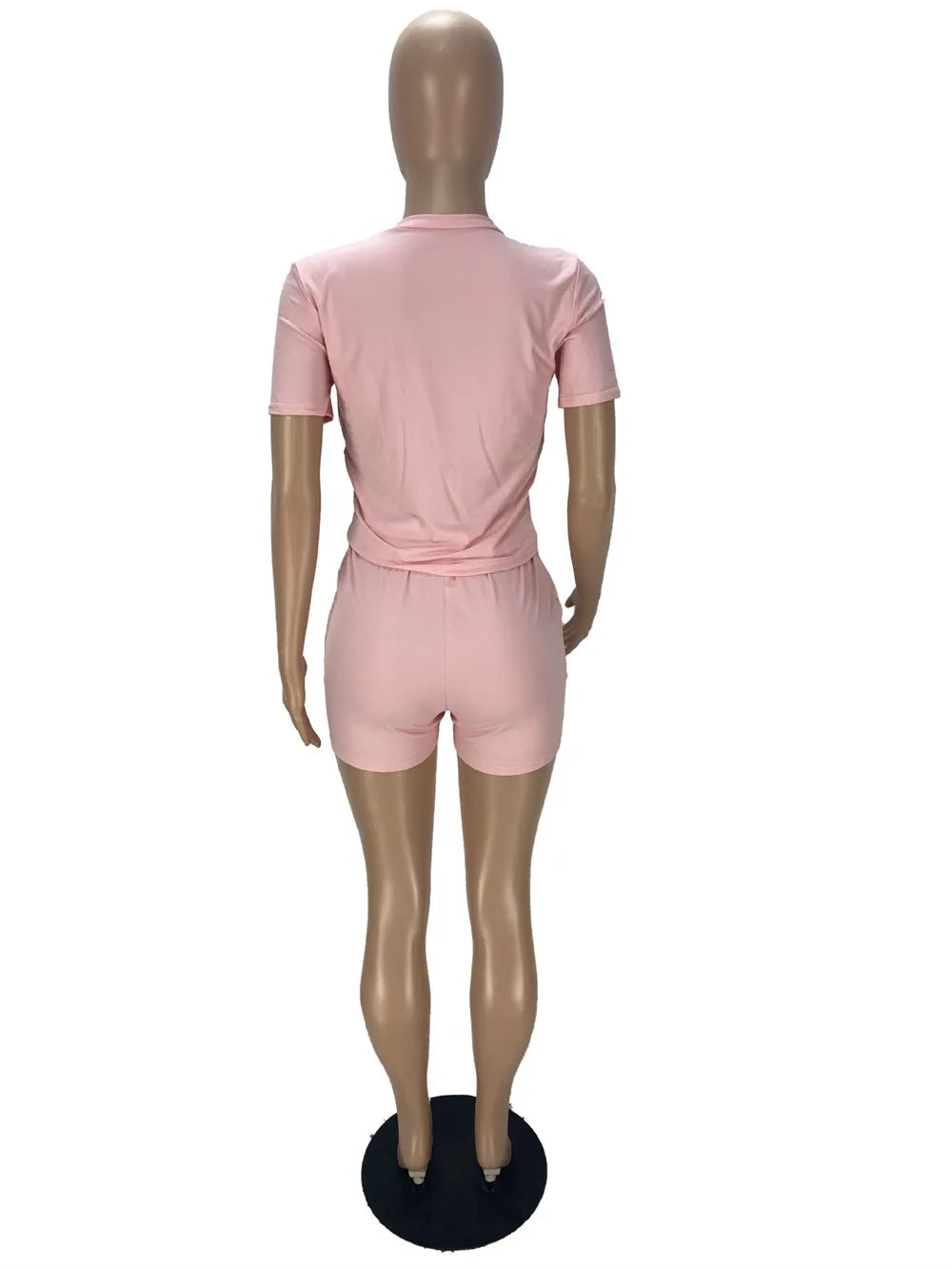 FAGADOER Solid Color Short Sleeve Crop Top and Pockets Biker Shorts 2 Pcs Set Sexy Slim Summer Fashion Outfit Casual Streetwear